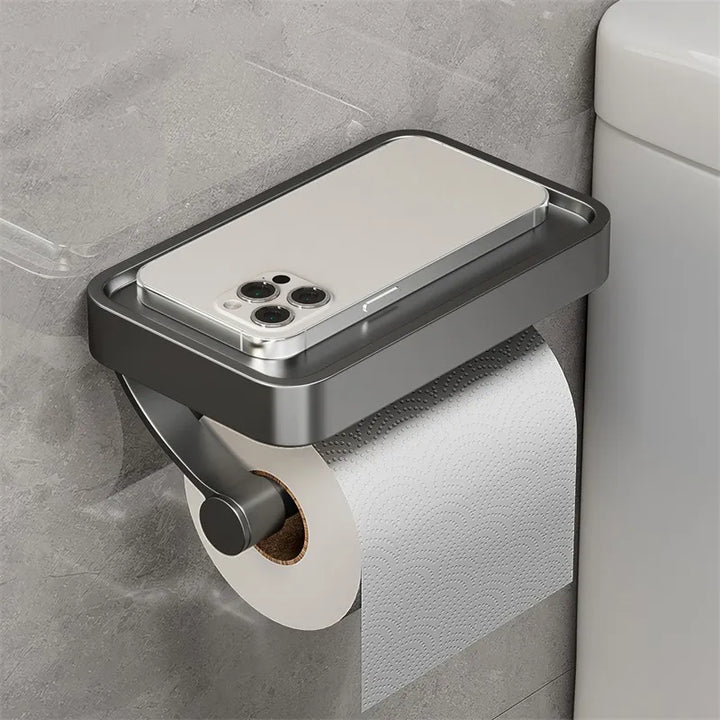 Toiletrulleholder med hylde – Stalux