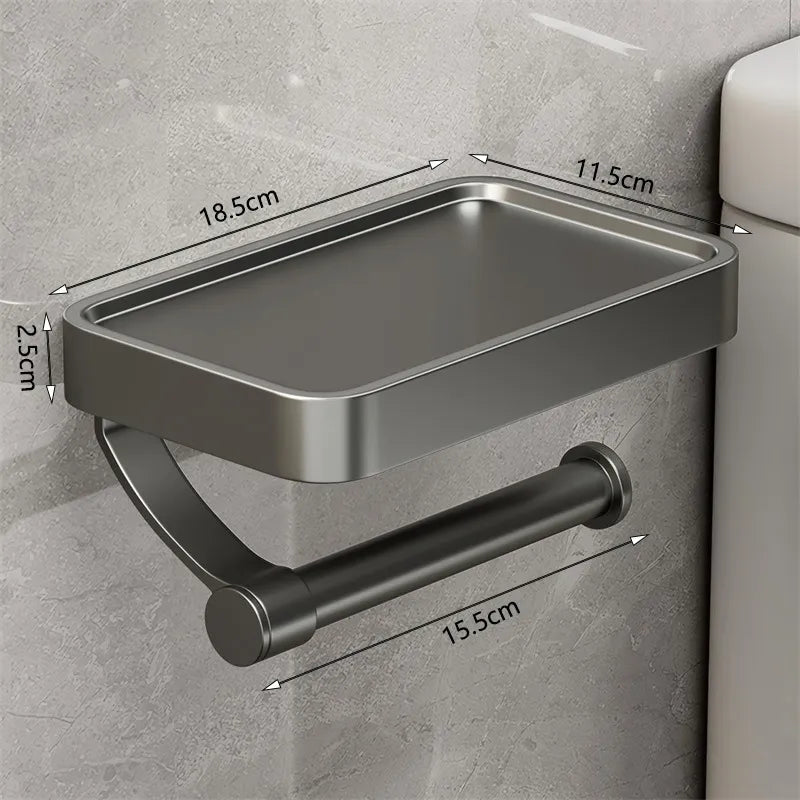 Toiletrulleholder med hylde – Stalux