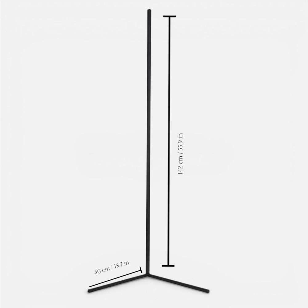 Dæmpbar LED-hjørnegulvlampe med fjernbetjening