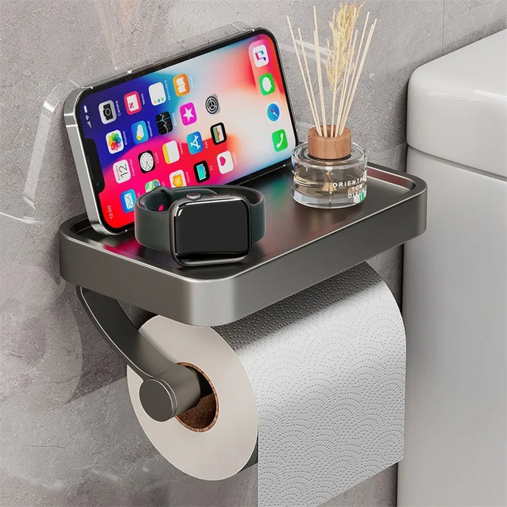 Toiletrulleholder med hylde – Stalux