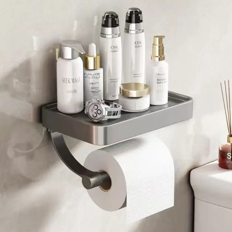 Toiletrulleholder med hylde – Stalux