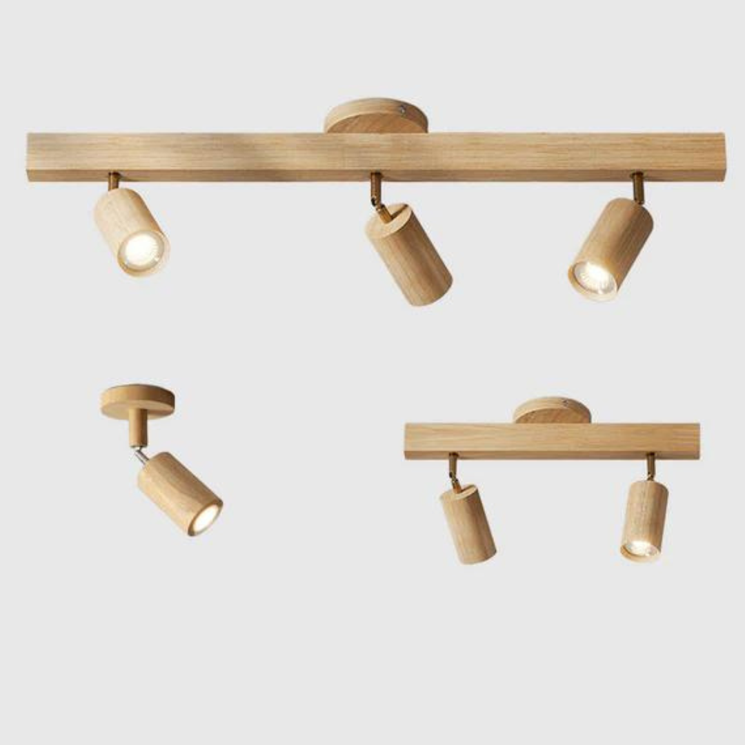 Justerbar loftsspot i træ – EcoLux