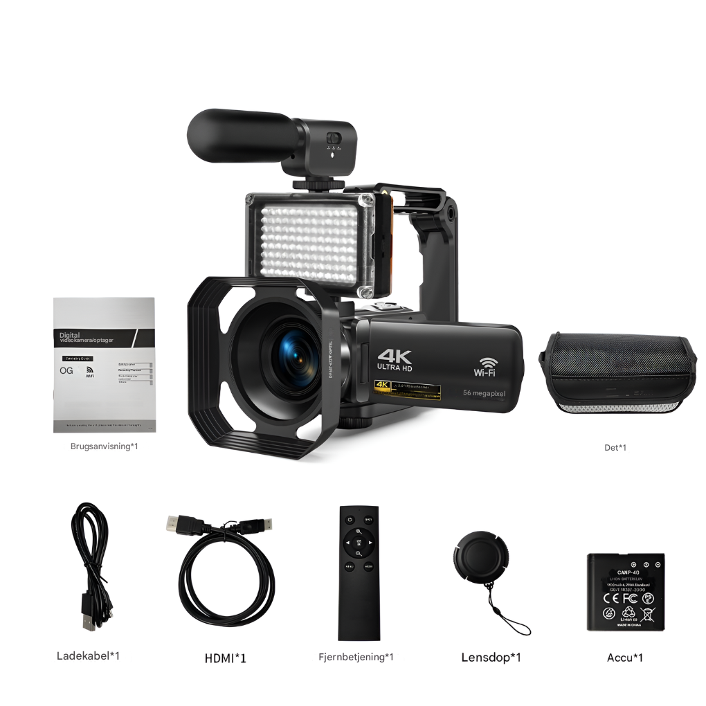 8K videokamera – 64MP fotos Wifi Connect komplet Creator Kit
