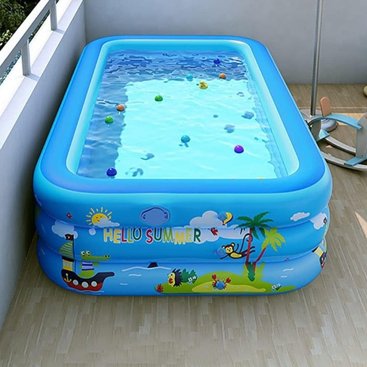 Oppustelig børnepool Ocean Splash – Kraftig PVC til sjov i haven