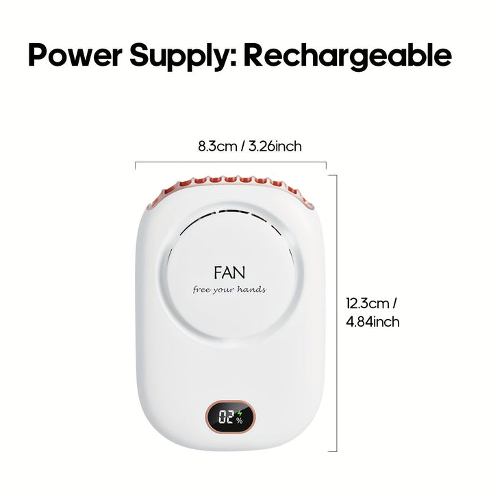 Genopladelig mini halsventilator med USB – Let med justerbare hastigheder