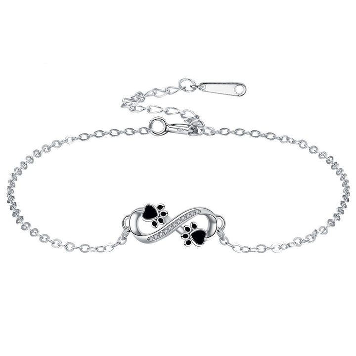 Uendelighedssymbol Vedhæng Kæledyr Pote Armbånd med Zirkonia