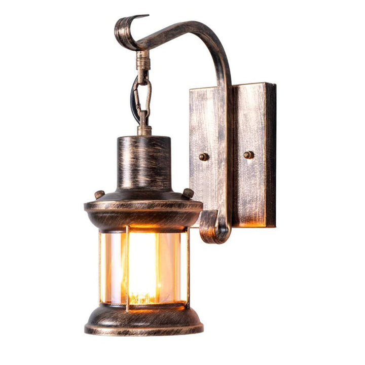 Silva industrielt retro-væglampe sort/bronze interiør i metal/glas