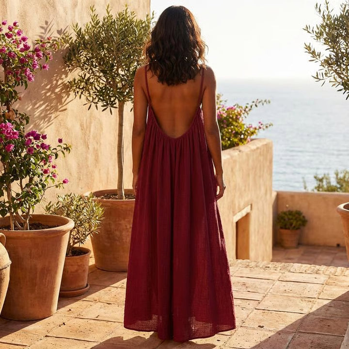 CalmMuse – Åndbar cami-loungekjole