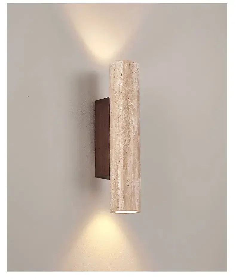 Væglampe | Elegant belysning | Design i travertin