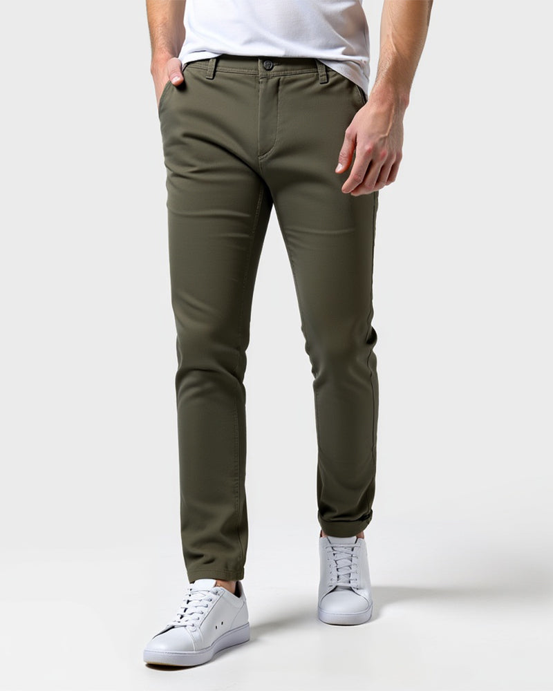 Slim fit chinos til mænd til hverdagen og kontoret