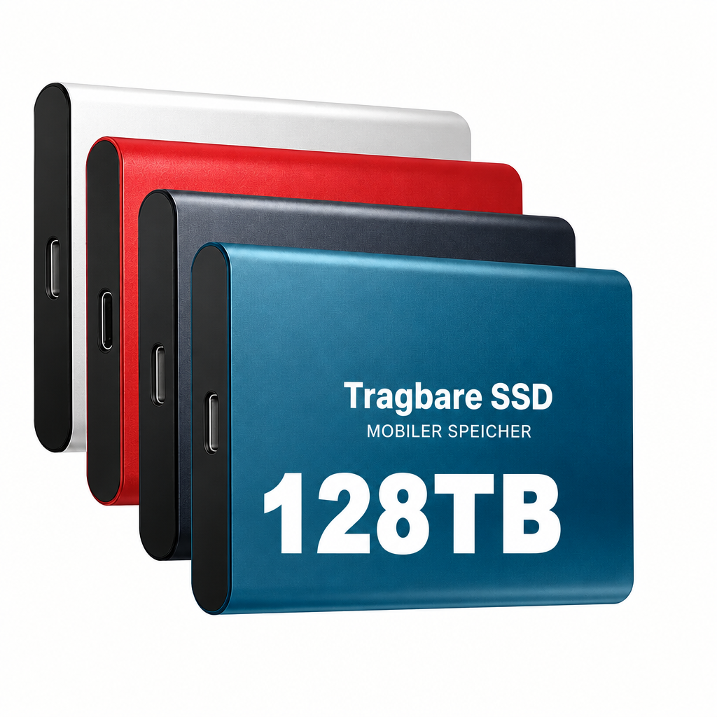 Ekstern 128 TB SSD – kompakt, hurtig og bærbar