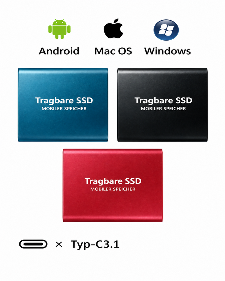 Ekstern 128 TB SSD – kompakt, hurtig og bærbar