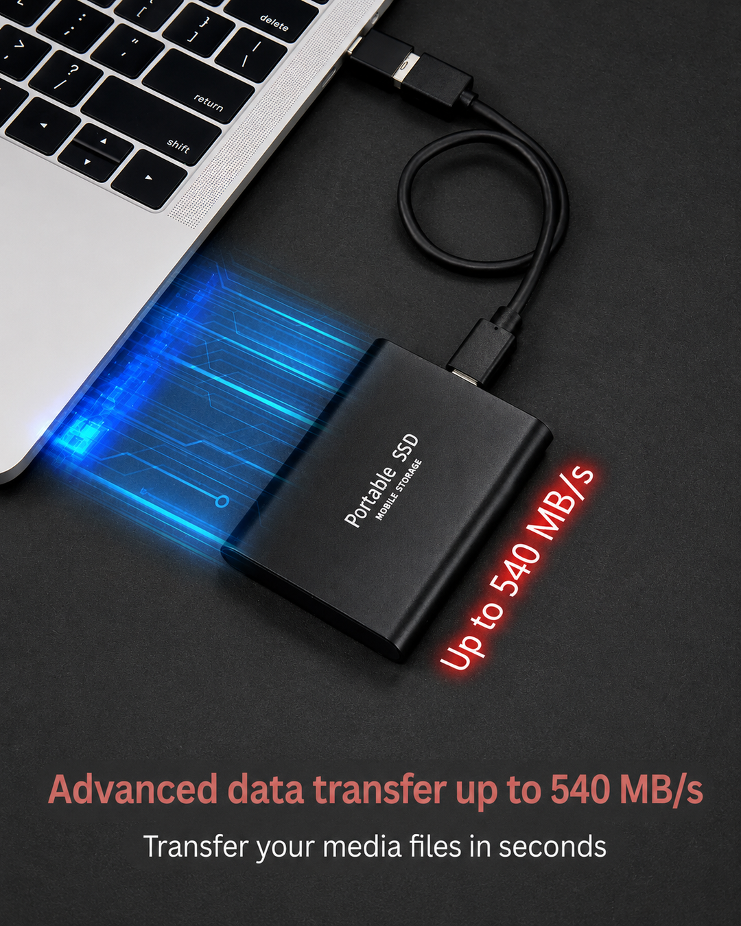 Ekstern SSD 128 TB - kompakt, hurtigt og bærbart lagringsmedie