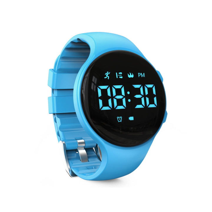 Digitalt LED-ur med skridttæller og vibrationsalarm – fitness-tracker til børn
