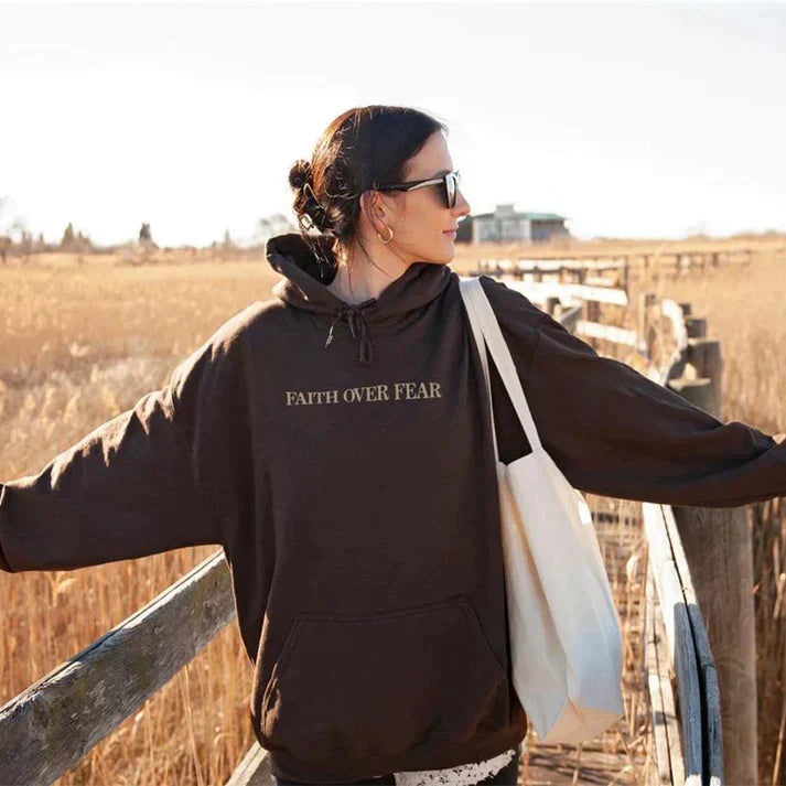 Unisex hoodie "Tro frem for frygt" Salme 118:6 - Faithmore