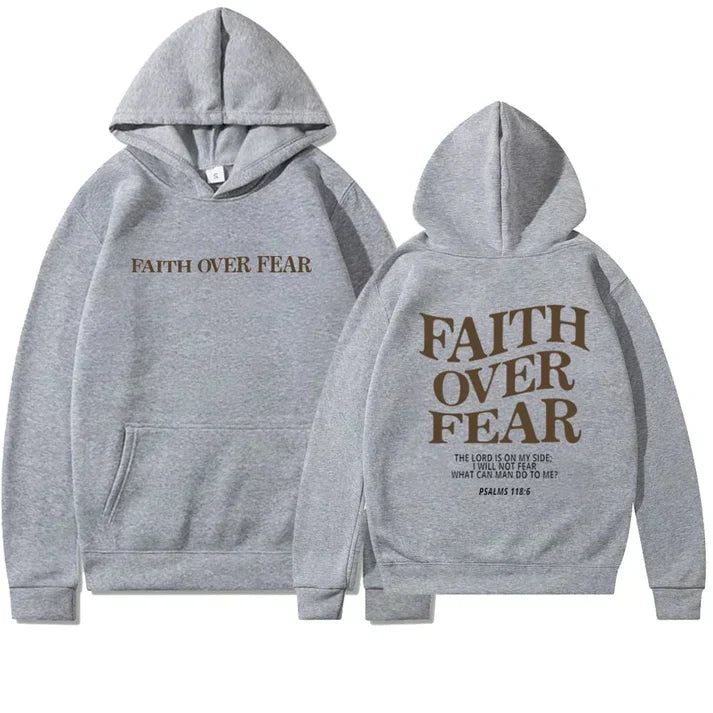 Unisex hoodie "Tro frem for frygt" Salme 118:6 - Faithmore
