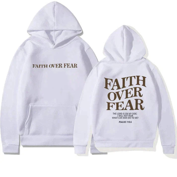 Unisex hoodie "Tro frem for frygt" Salme 118:6 - Faithmore