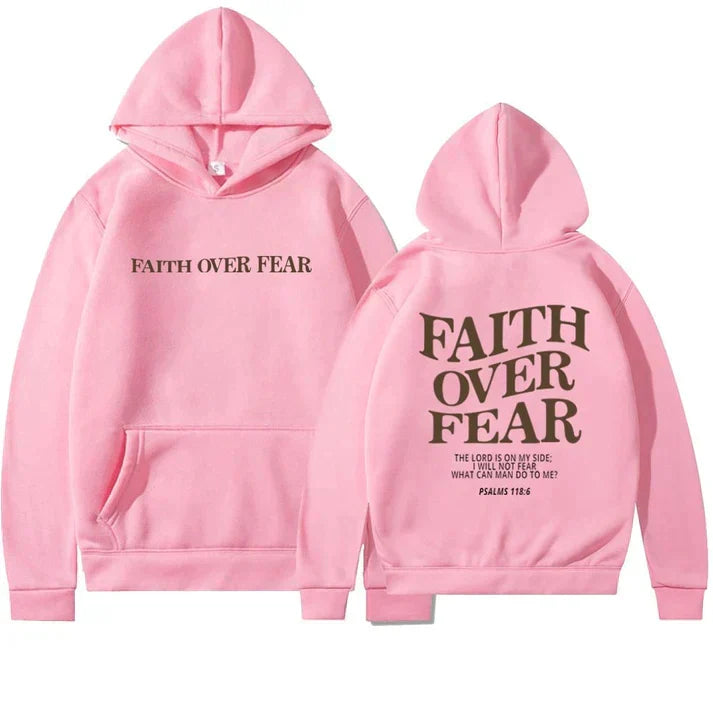 Unisex hoodie "Tro frem for frygt" Salme 118:6 - Faithmore