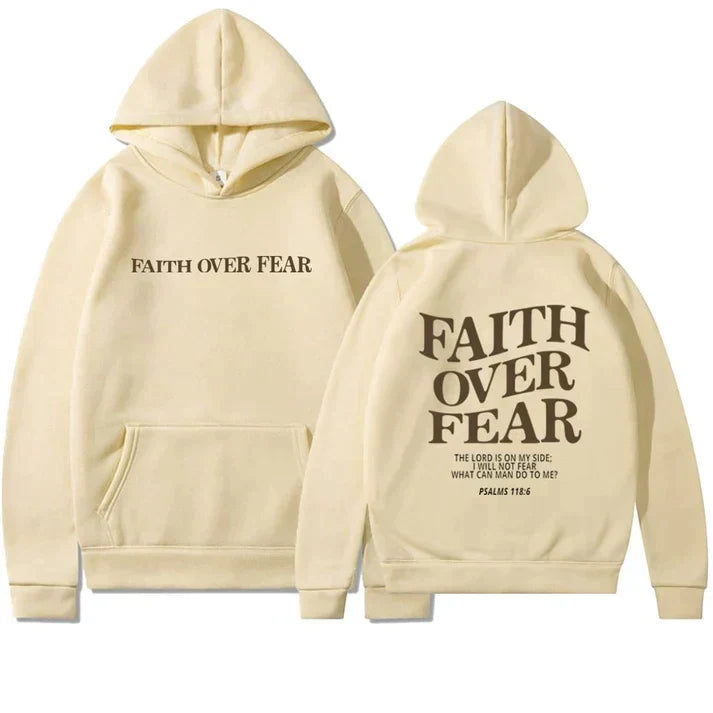 Unisex hoodie "Tro frem for frygt" Salme 118:6 - Faithmore