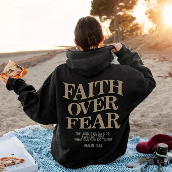 Unisex hoodie "Tro frem for frygt" Salme 118:6 - Faithmore