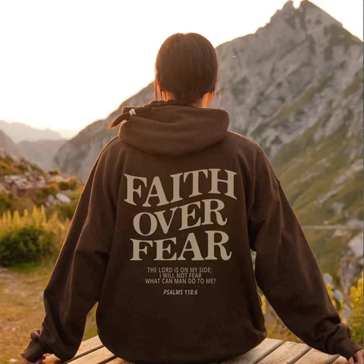 Unisex hoodie "Tro frem for frygt" Salme 118:6 - Faithmore