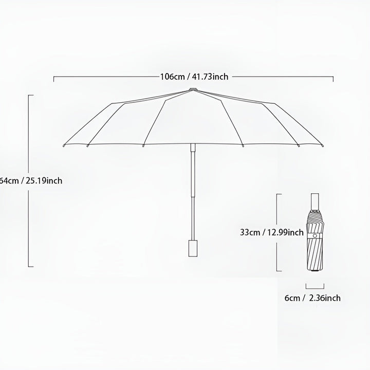 Bæredygtig paraply med UV-beskyttelse – StormShield