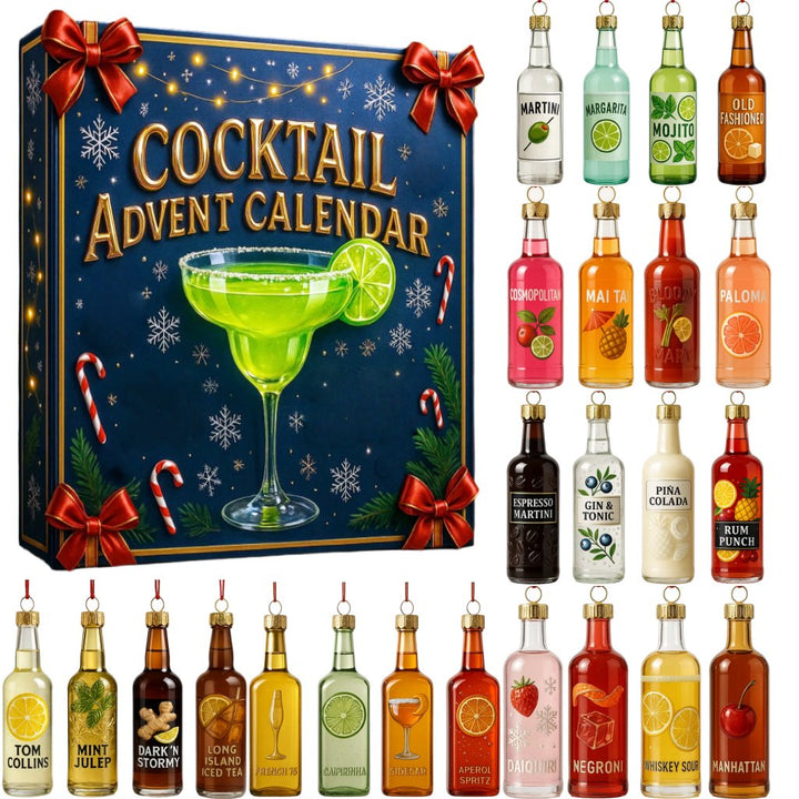 Festlig cocktail-julekalender med nedtælling