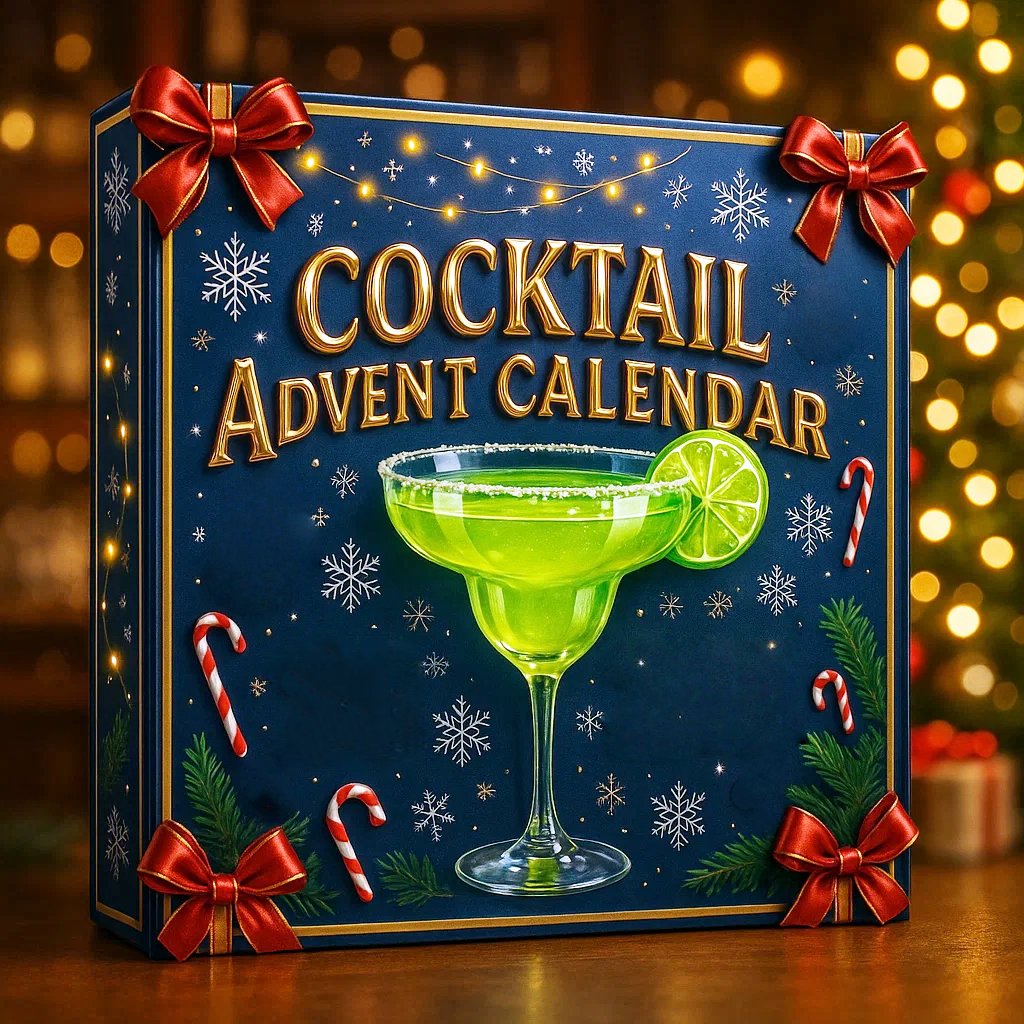 Festlig cocktail-julekalender med nedtælling