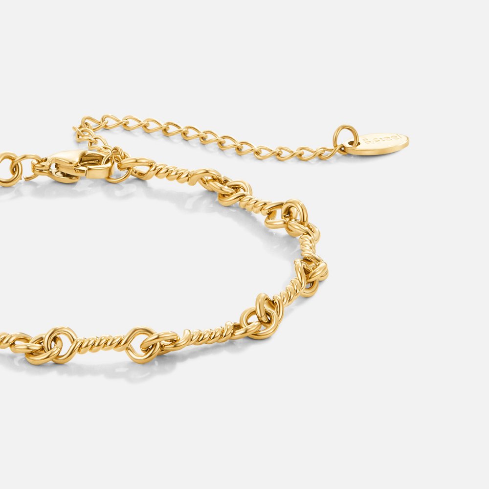 Figaro Guld Knude Halskæde Armbånd
