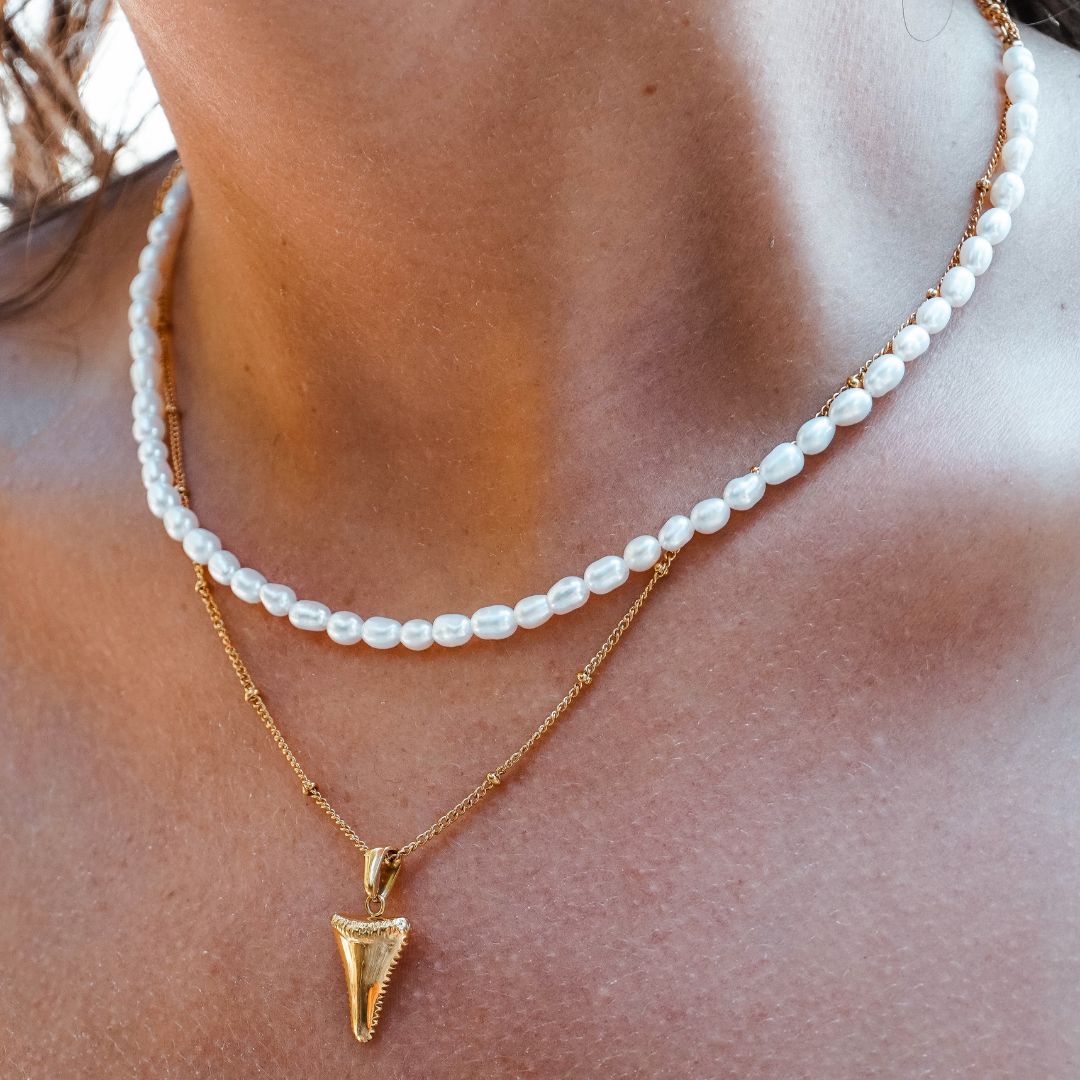 Ferskvandsperle choker - Amélie