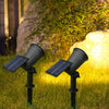 LED-havelampe med solcellereflektor og skumringssensor