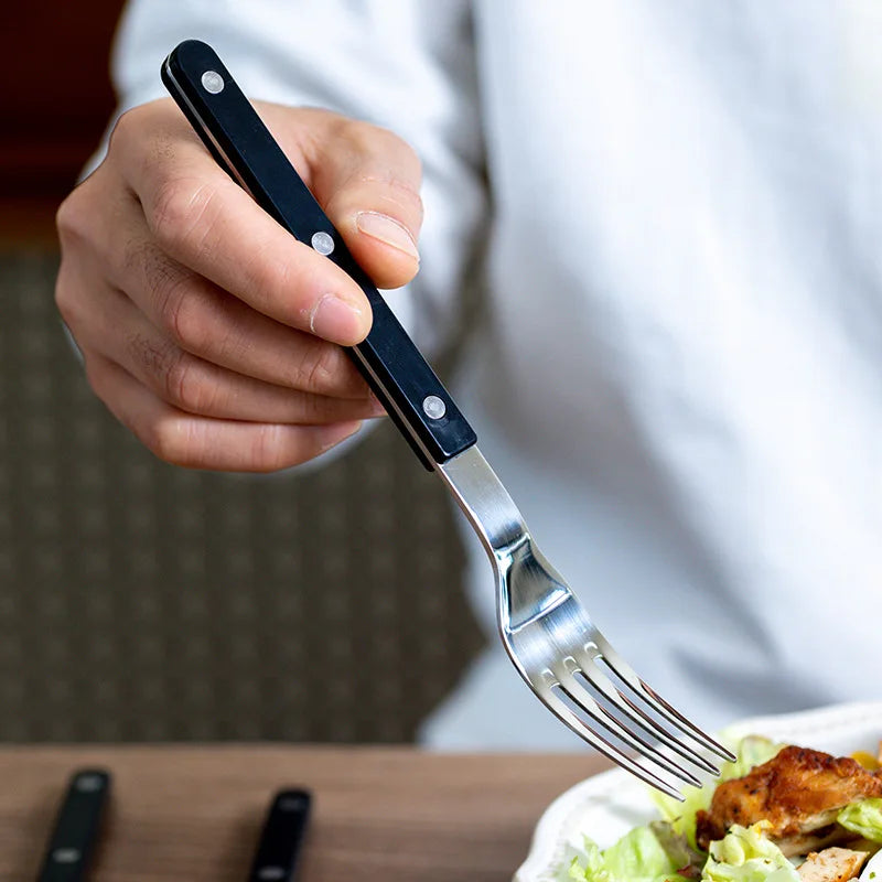 Sæt med 24 dele bestik i rustfrit stål med graveret design – BistroLine