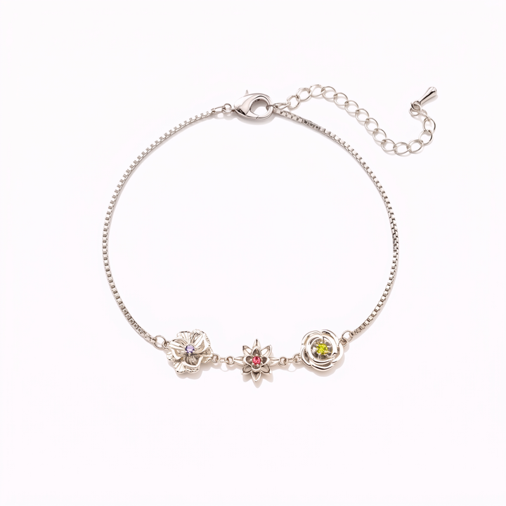 Fødselsblomst-armbånd - Én blomst pr. barn