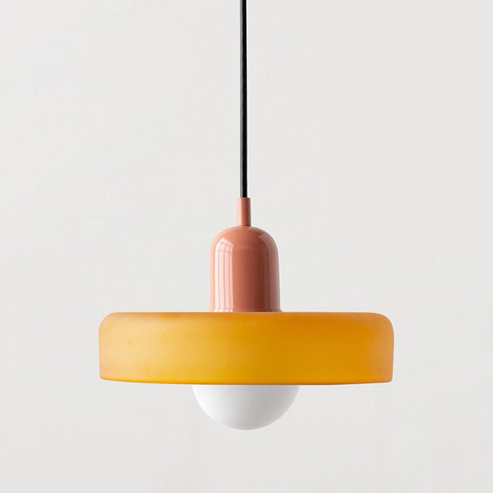 Geometrisk Bauhaus-loftlampe i glas