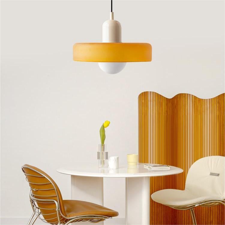 Geometrisk Bauhaus-loftlampe i glas