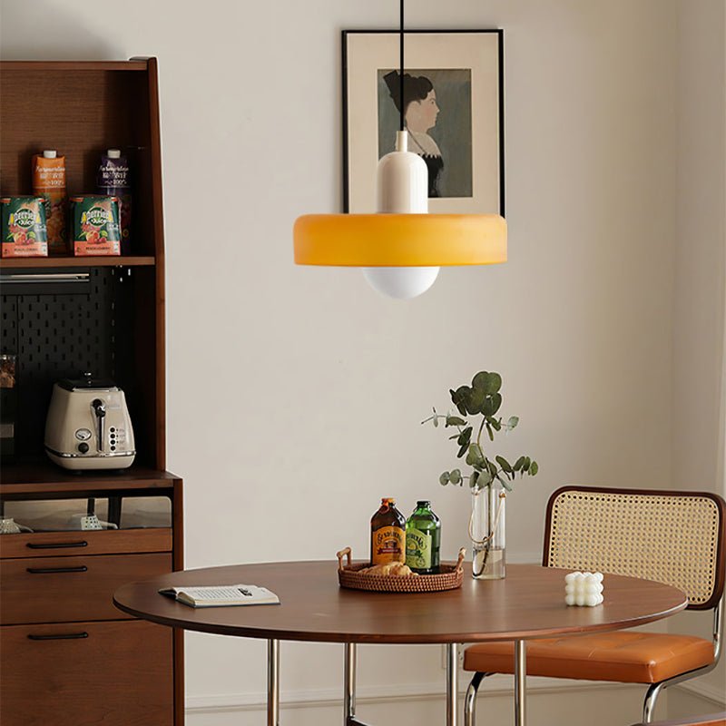 Geometrisk Bauhaus-loftlampe i glas