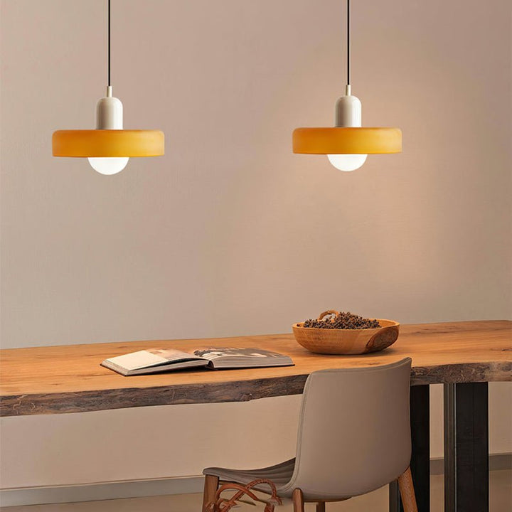 Geometrisk Bauhaus-loftlampe i glas