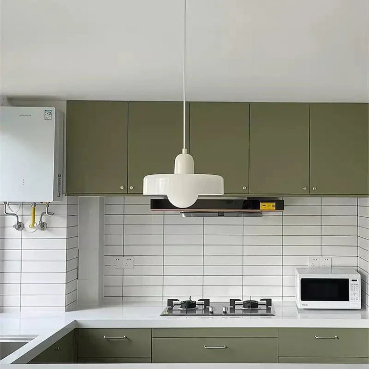 Geometrisk Bauhaus-loftlampe i glas