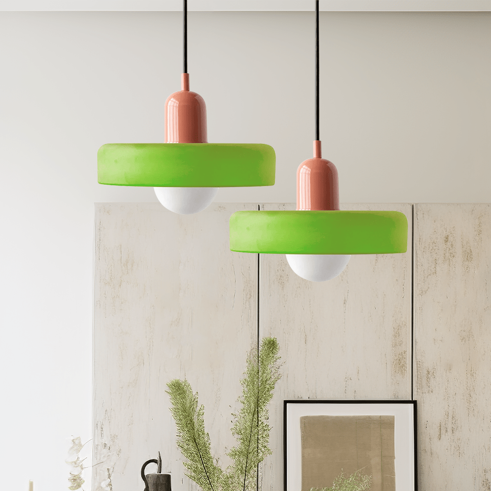 Geometrisk Bauhaus-loftlampe i glas