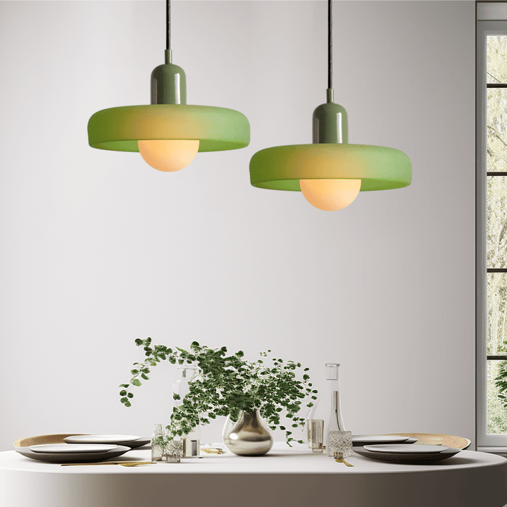 Geometrisk Bauhaus-loftlampe i glas
