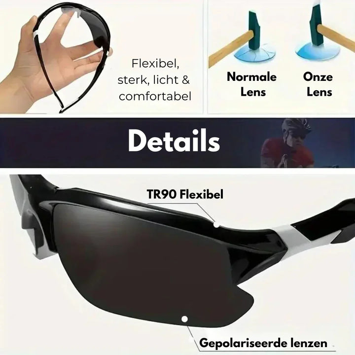 Polariserede sportssolbriller | UV400-beskyttelse | Outdoor