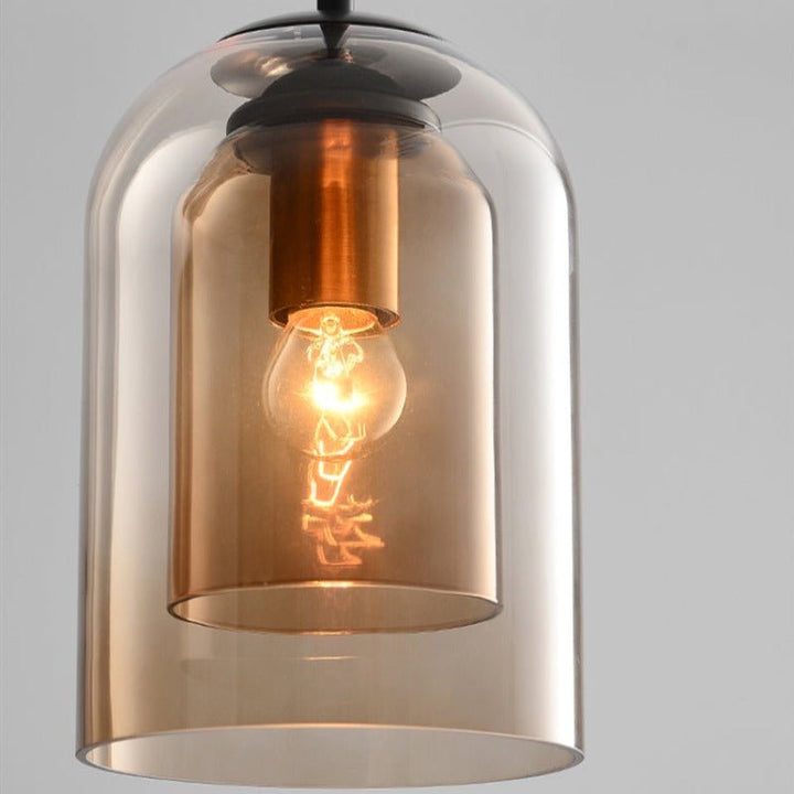 Elegant dobbelt glaslysekrone - AuraGlas