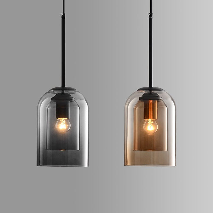 Elegant dobbelt glaslysekrone - AuraGlas