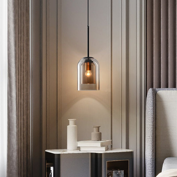 Elegant dobbelt glaslysekrone - AuraGlas