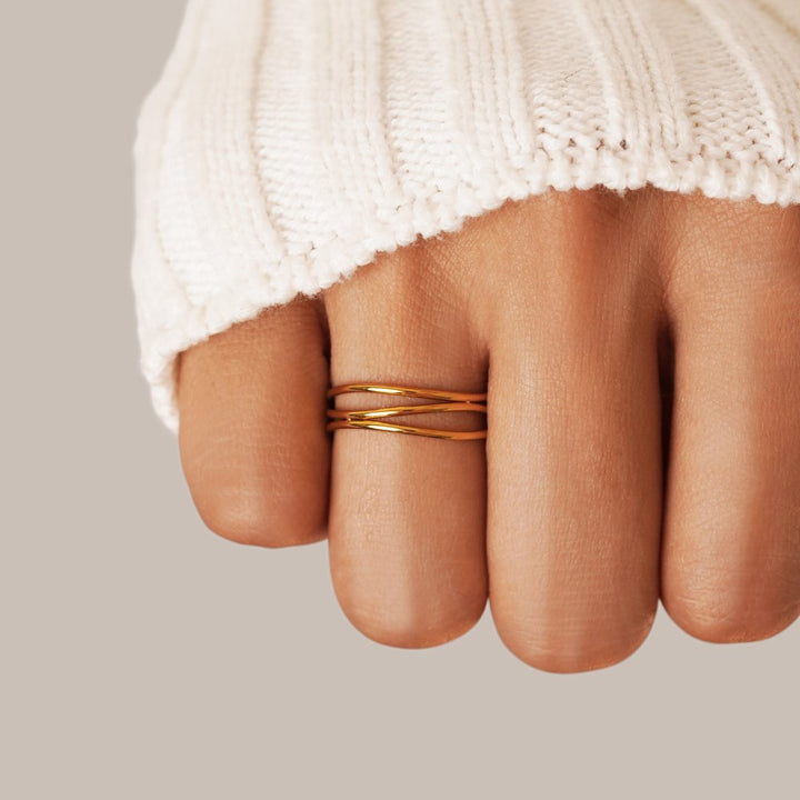 Guld Uendelighed Loop Ring