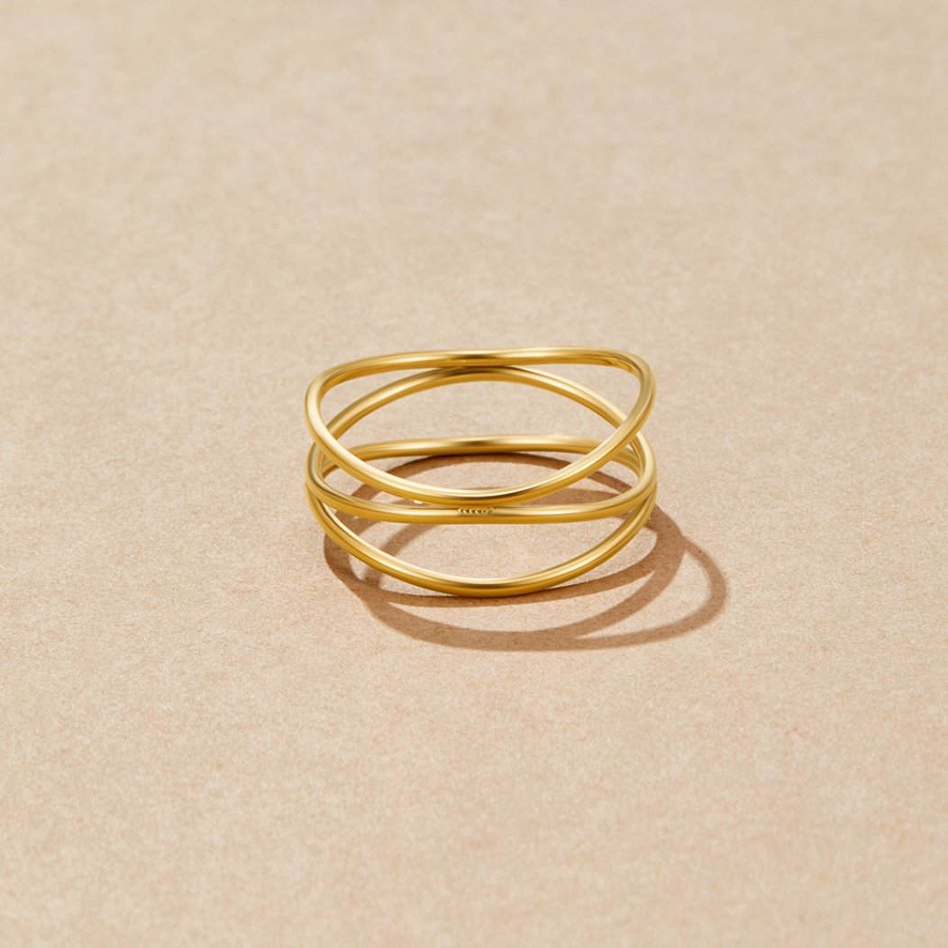 Guld Uendelighed Loop Ring