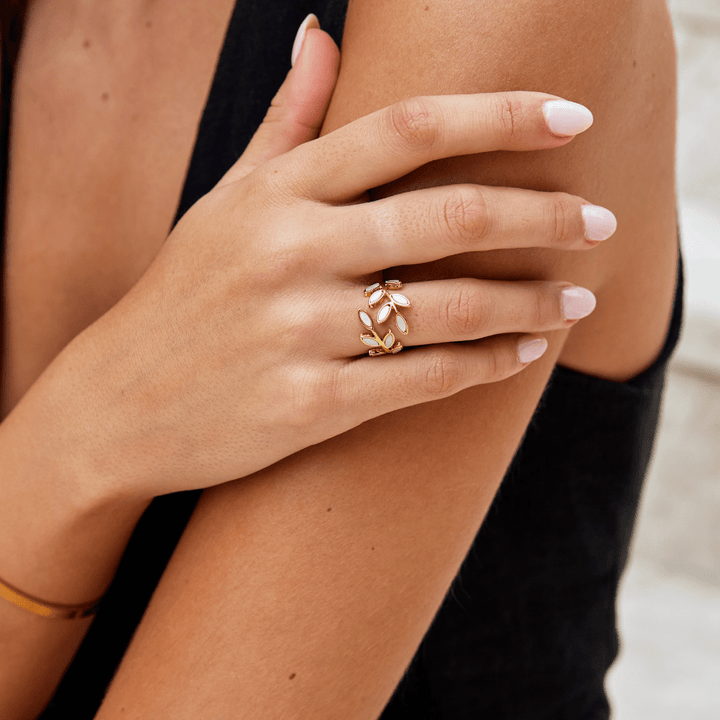 Guld Blad Ring