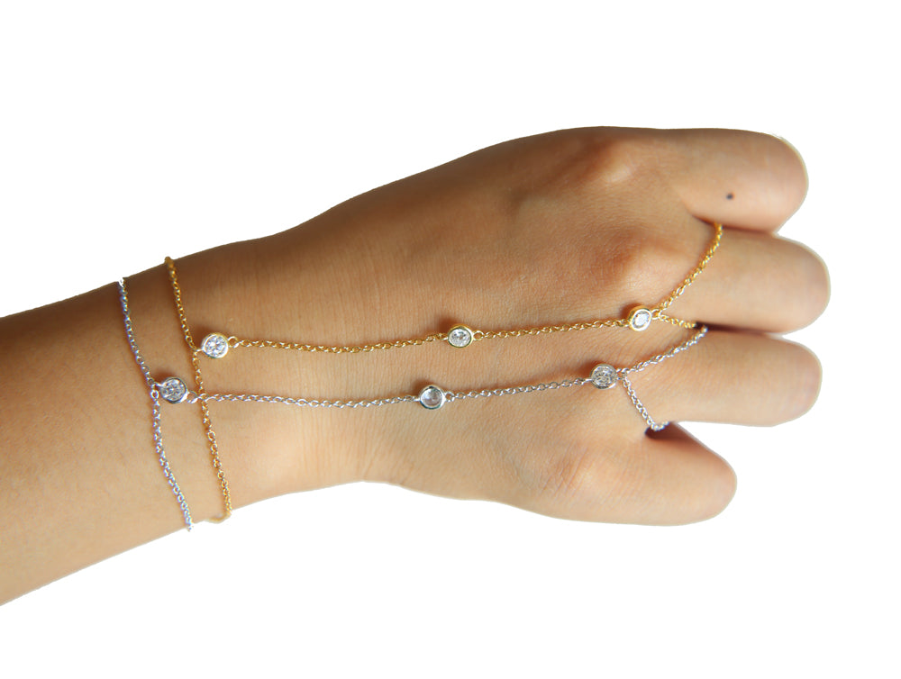 Kædearmbånd | Armbånd med krystalring