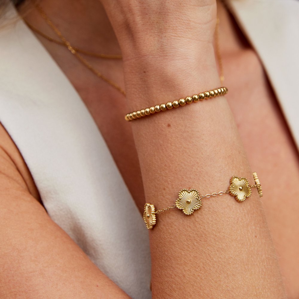Guld Kløver Armbånd