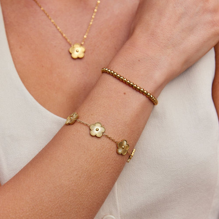 Guld Kløver Armbånd